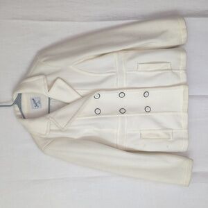 South Pole Bone White Fleece Double Breasted Peacoat Size Extra Large